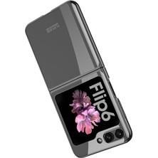 Rona Store Galaxy Z Flip 6 Kılıf Zore Full Camlı Kıpta Kapak-Siyah