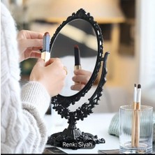 Dumans Home Mirror Masaüstü Dekoratif Oval Makyaj Aynası Renk Siyah