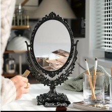 Dumans Home Mirror Masaüstü Dekoratif Oval Makyaj Aynası Renk Siyah