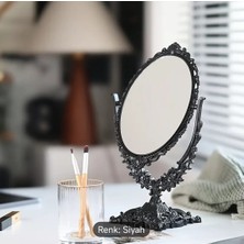Dumans Home Mirror Masaüstü Dekoratif Oval Makyaj Aynası Renk Siyah
