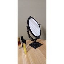 Dumans Home Mirror Masaüstü Dekoratif Oval Makyaj Aynası Renk Siyah