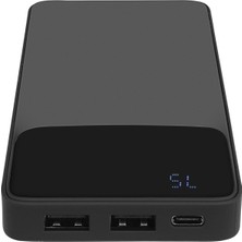 S-Link P107 10000MAH Prm Type-C Input/output 10W Siyah Lcd+Gizli LED Taşınabilir Pil Şarj Cihazı Pow