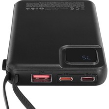 S-Link M120 10000MAH PD20W + Qc3.0 18W 15W Magsafe + Watch Siyah LCD Taşınabilir Pil Şarj Cihazı Pow