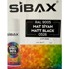 Sibax Sprey Boya Mat Siyah 400 ml (1 Kutu) 12 Adet