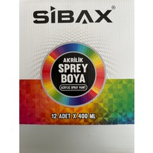 Sibax Sprey Boya Mat Siyah 400 ml (1 Kutu) 12 Adet