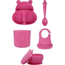 Pandish Beslenme Seti Huppo, Hamham, Bubu, Kitten, Bibsy Bubblegum Pink -Pembe