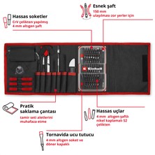 Einhell 84 parçalı hassas ve elektronik tamir seti (hassas uçlar ve lokmalar, tornavida ucu tutucusu, esnek şaft uzatması, topraklama aparatı, plastik açma aparatı)