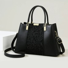 Go Veform Kadın Klasik ve Şık Omuz ve El Çantası Siyah WB20011