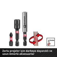 Einhell XL-CASE 95 parça darbeye dayanıklı uç ve matkap seti (uçlar, çeşitli matkap uçları, uç tutucu, lokma anahtarı, havşa, matkap durdurucu, pim anahtarı, saklama kutusu dahil