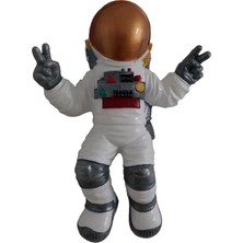 Taru Pasaj "renkli Akrilik Boyama ile Polyester Astronot Dekorasyon Parçası- Dekoratif Uzay Temalı Biblo"