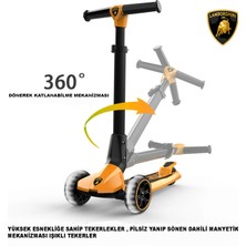 Lamborghini L1 Luxury Katlanabilir 3 Tekerlekli Işıklı Çocuk Scooter