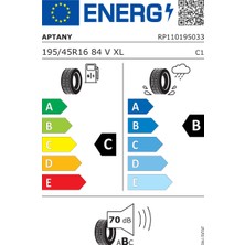 Aptany 195/45 R16 84V Xl Ra301 Oto Yaz Lastiği (Üretim Yılı: 2024)