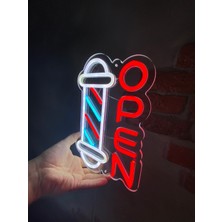 Neonite 'Open' Işıklı Neon Led Dekoratif Duvar Yazısı Tabelası (20x30cm)