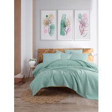 Eponj Home Ecocel Pike Örtü Battal  220 x 230 cm Karde Mint Yeşili