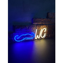 Neonite 'Erkek Wc' Işıklı Neon Led Dekoratif Duvar Yazısı Tabelası (35x13cm)