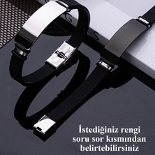İşte Bu Kişiye Özel Isimli Kararmaz Çelik Bileklik / Söz, Tarih, Takım Logo, Şarkı Vs. Baskılı