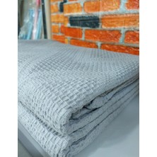Şaheser %100 Pamuk Çift Kişilik Pike 240X220 (Tek Pike)-Gri V1