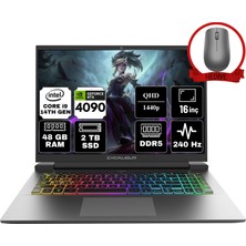 Casper excalibur Intel Core I9-14900HX 48GB 2tb SSD RTX4090/16GB 16'' Qhd Freedos Taşınabilir Bilgisayar G911.1490-EX90X-D & Anzar Mouse G9111390EX90XCA119