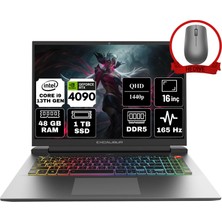 Casper Excalibur Intel Core I9 13900HX 48GB 1tb SSD RTX4090/16GB 16" Qhd 165Hz Windows 11 Home Taşınabilir Bilgisayar G911.1390-EX90X-C & Anzar Mouse G9111390EX90XCA54