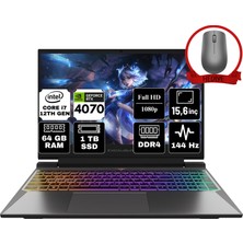 Casper Excalibur Intel Core I7-12700H 64GB 1tb SSD RTX4070/8GB 15,6'' Fhd Windows 11 Pro Taşınabilir Bilgisayar G870.1270-DX70X-B & Anzar Mouse G8701270DX70XB285