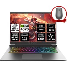 Casper Excalibur Intel Core İ9-13900HX 48GB 4tb SSD RTX4070/8GB 16'' Qhd Windows 11 Home Taşınabilir Bilgisayar G911.1390-DF70X-C & Anzar Mouse G9111390DF70XC344