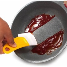 2 Adet Silikon Tava Kazıyıcı Spatula | Yapışmaz Kauçuk Temizleme Spatulası