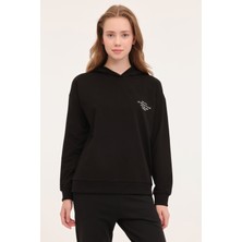 Lumberjack Wb Anna 17CT1179 4pr Sıyah Kadın Sweatshirt