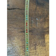 Gönülden Tasarım 160X1 cm Renkli Taşlı Gümüş Renk Şerit Giyim Aksesuarı