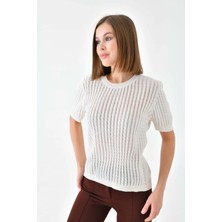 Parkkaron Kadın Taş Ajurlu Mevsimlik Triko Kazak