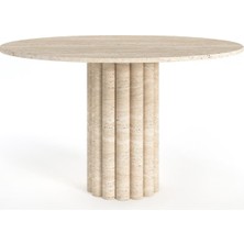 Arte Marble Traverten Yuvarlak Masa 120 Çap