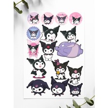 Paytak Moda Sanrio Kuromi Anime Tasarım Stickers Çıkartma PYTKSTK175