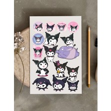 Paytak Moda Sanrio Kuromi Anime Tasarım Stickers Çıkartma PYTKSTK175