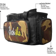 Fishika Tackle Bag Camouflage Black Balıkçı Malzeme Çantası