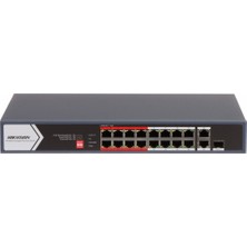 Hikvision 16 Port Poe Switch , 2 x Gbit Uplink ,1 x Sfp