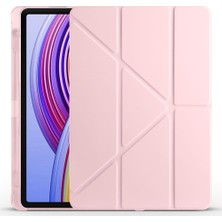 AktarMobile Xiaomi Poco Pad 12.1" Uyumlu Kapaklı Kılıf Kalem Bölmeli Tri Fold Standlı Uyku Modlu Akıllı Kapak