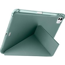 AktarMobile iPad Pro 11 M4 2024 Uyumlu Kapaklı Kılıf Kalem Bölmeli Tri Fold Standlı Uyku Modlu Akıllı Kapak