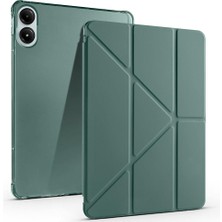 AktarMobile Xiaomi Poco Pad 12.1" Uyumlu Kapaklı Kılıf Kalem Bölmeli Tri Fold Standlı Uyku Modlu Akıllı Kapak