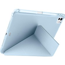 AktarMobile iPad Pro 11 M4 2024 Uyumlu Kapaklı Kılıf Kalem Bölmeli Tri Fold Standlı Uyku Modlu Akıllı Kapak