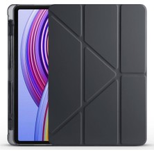 AktarMobile Xiaomi Poco Pad 12.1" Uyumlu Kapaklı Kılıf Kalem Bölmeli Tri Fold Standlı Uyku Modlu Akıllı Kapak