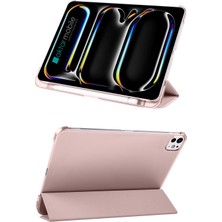 AktarMobile iPad Pro 11 M4 2024 Uyumlu Kapaklı Kılıf Kalem Bölmeli Standlı Flip Smart Akıllı Kapak Uyku Modlu