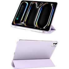 AktarMobile iPad Pro 11 M4 2024 Uyumlu Kapaklı Kılıf Kalem Bölmeli Standlı Flip Smart Akıllı Kapak Uyku Modlu