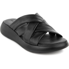 Hush Puppies Atata (624205)  Deri Çapraz Bantlı Anatomik Taban Kadın Terlik