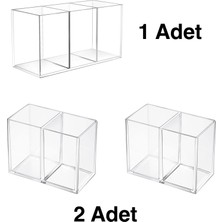 Trend Pleksi 2 ve 3 Bölmeli Organizer Seti (1 Adet 3 Bölmeli + 2 Adet 2 Bölmeli Organizer)
