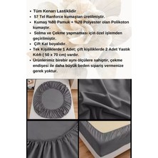 Lila Moon Kırmızı Renkli Pamuklu Ranforce Kumaştan Tek / Çift Kişilik Fitted Lastikli Çarşaf Takımı