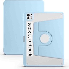 Fogy Apple Ipad Pro 11INÇ M4 2024 Için Kalem Bölmeli 360 Dönebilen Case A2836 A2837 A3006