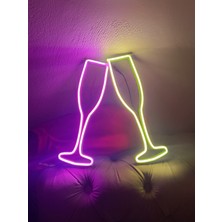 Kamer Neon Led Işıklı 2 Li Kokteyl