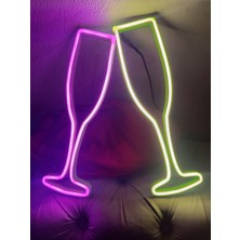 Kamer Neon Led Işıklı 2 Li Kokteyl