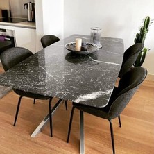 Arte Marble Black Alanya Yemek Masası 140x90