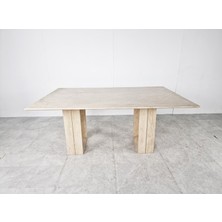 Arte Marble Traverten Yemek Masası 140x90