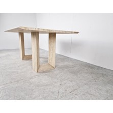 Arte Marble Traverten Yemek Masası 140x90